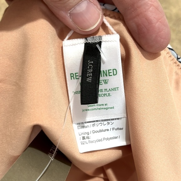 NWT J. Crew Multicolor Curved Waist Cheeky Bikini Bottom Size M - Picture 3 of 9